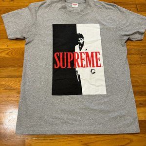 Supreme New York Scarface Split Tee GRAY size (L) VERY RARE‼️💎